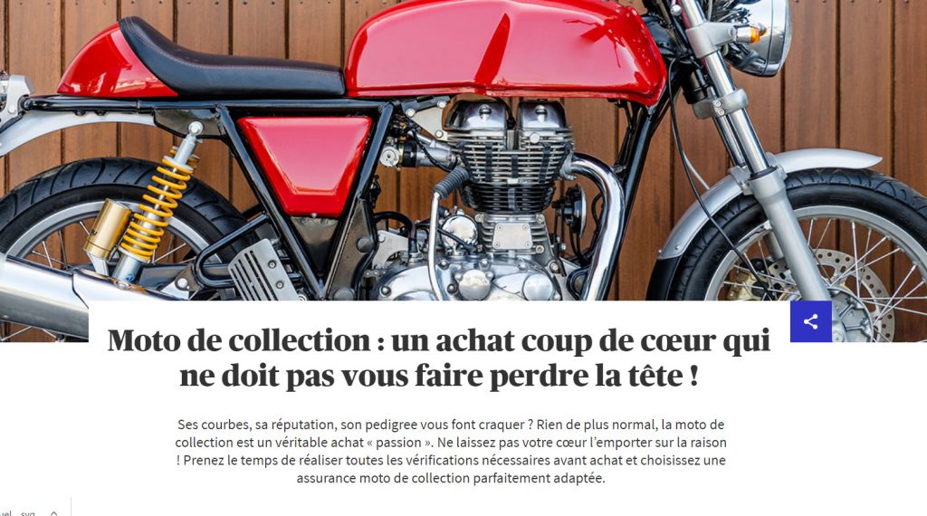 Moto de Collection : un Achat Coup de Cœur ! · AXA Passion